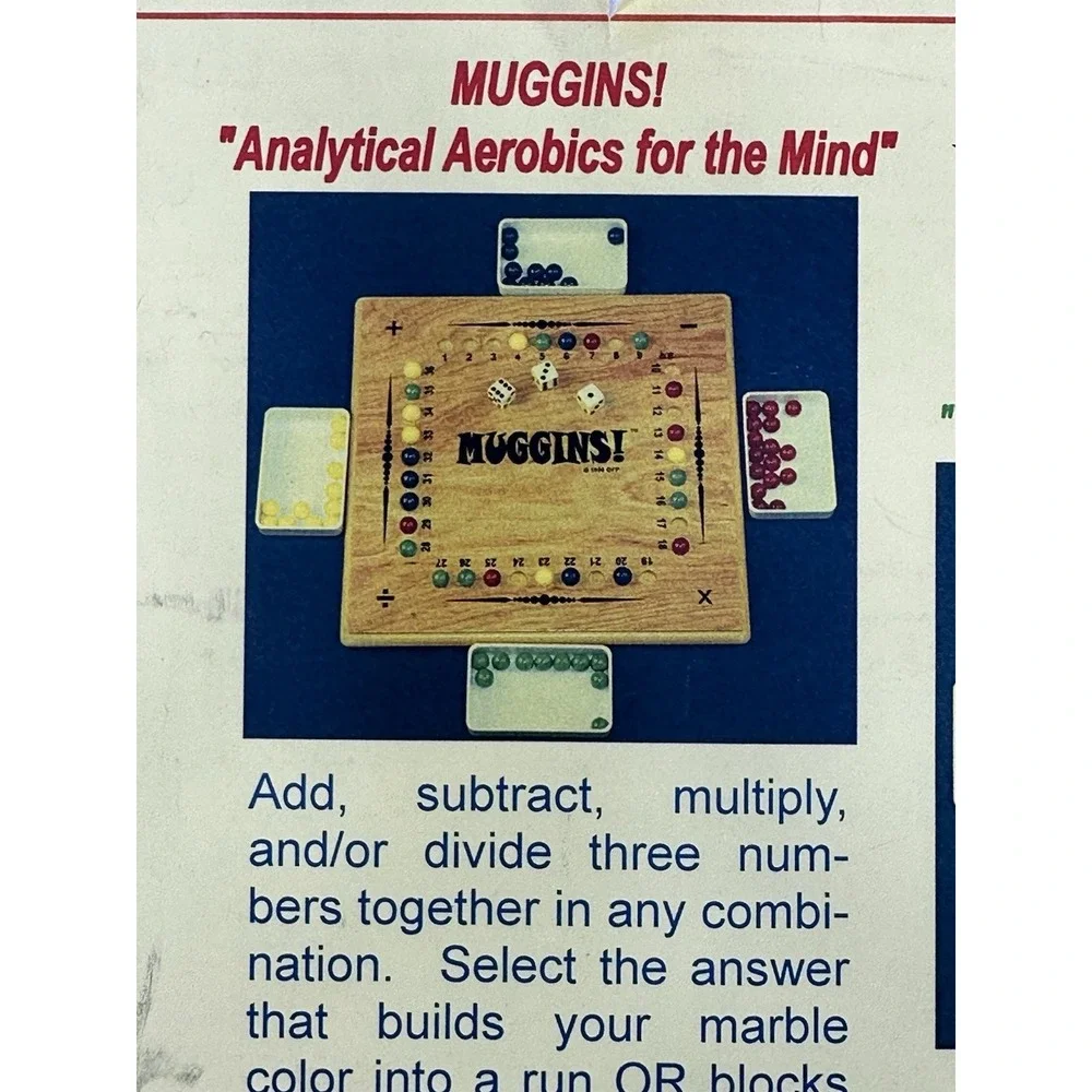 Vintage MUGGINS OPPS Board Game Math Educational Thinking Skills 1990s Made USA